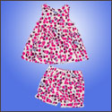 BEB - Baby Girls Dress /Bloomer Set with Back Buttons